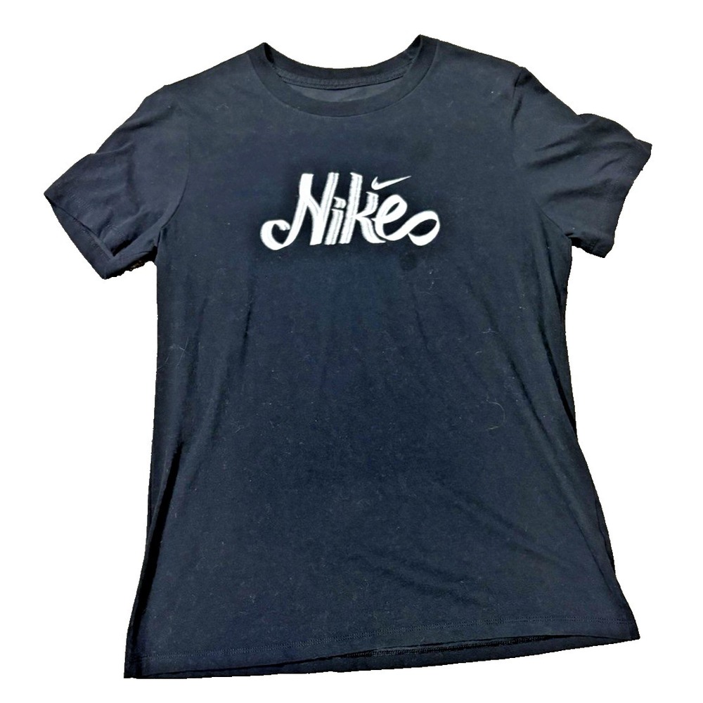 Women's Nike Charcoal Short Sleeve Tee M with White Logo